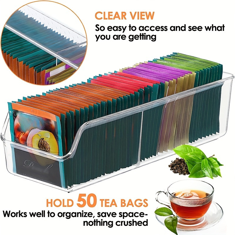 Coffee Tea Sugar Set - 1-delige doorzichtige theezakjesorganizer - opbergdoos voor