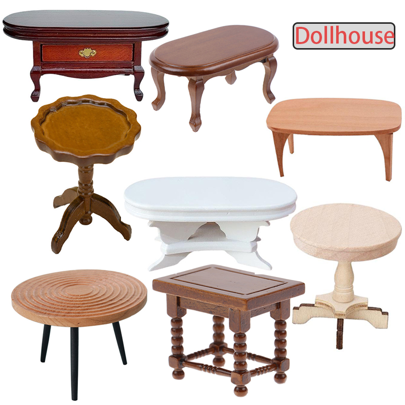 Coffee Tea & Company - 1:12 poppenhuis miniatuur ronde tafel theetafel