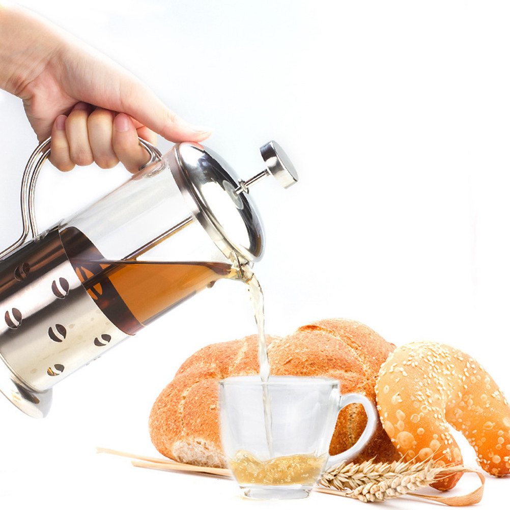Coffee Tea Pots - Roestvrijstalen koffiepot Hittebestendige glazen theepot Ketel
