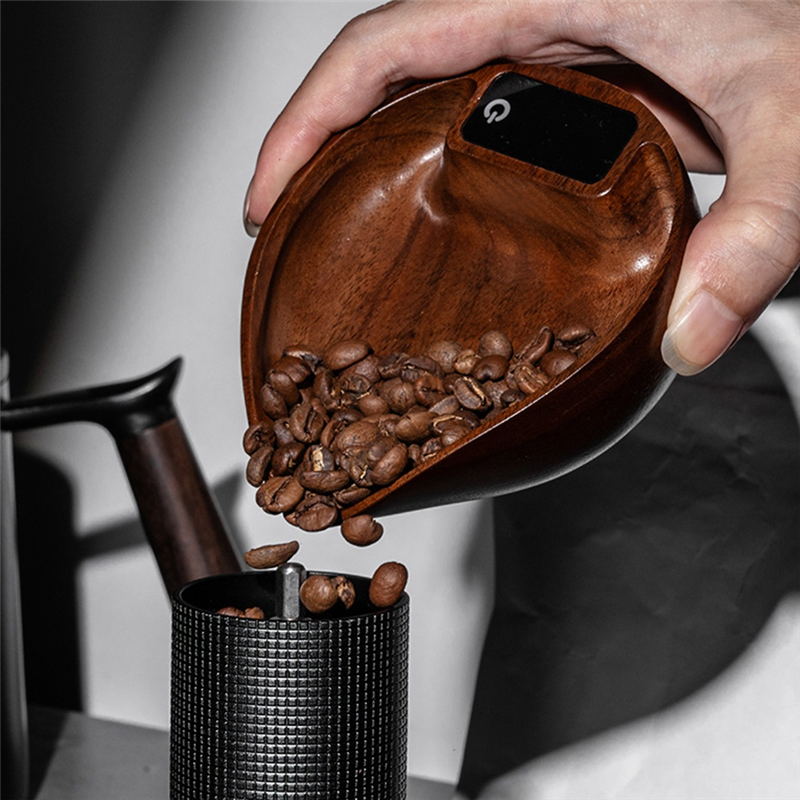 Coffee Tea Leaf And Bean - -A89Z Koffiebonenweger, Theebladweegschaal, Walnoot Handbrouwen Elektronische