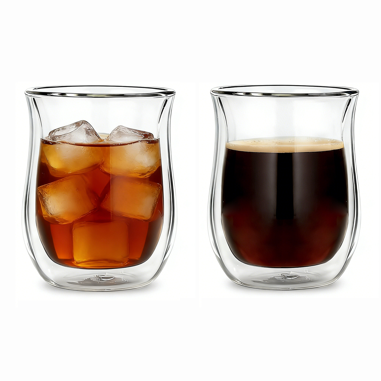 Coffee Tea Sugar Set - Easyworkz dubbelwandige glazen koffiemokken, set van