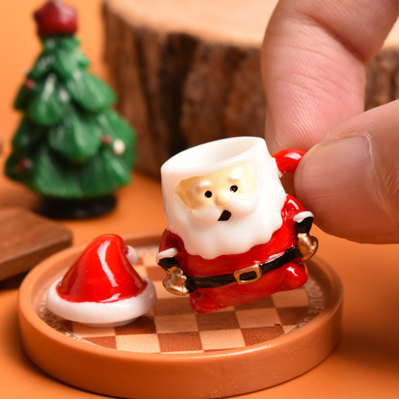 Mug Tea Coffee - Mini Santa Theekopje Ornament - Hars