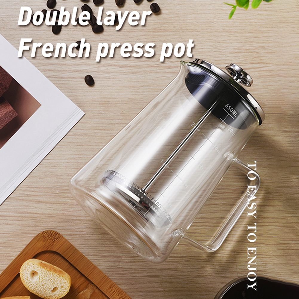 Coffee Tea Pots - Dubbele lagen Franse perspot Hoge borosilicaat