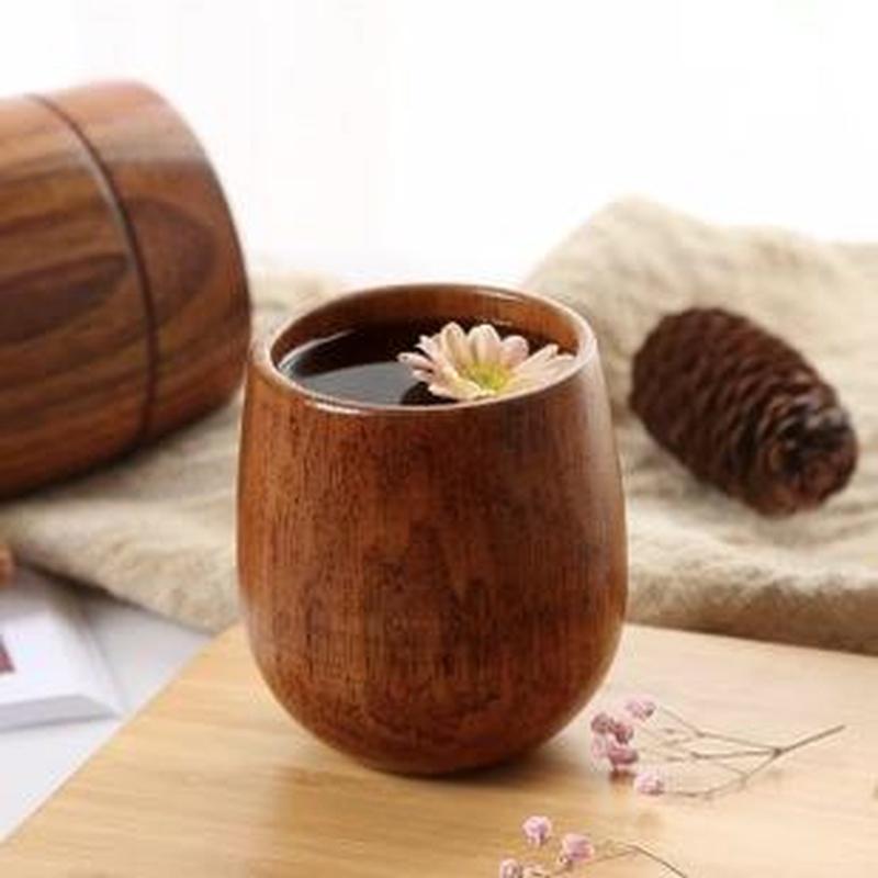 Mug Tea Coffee - Nordic Big Belly Cup Houten beker