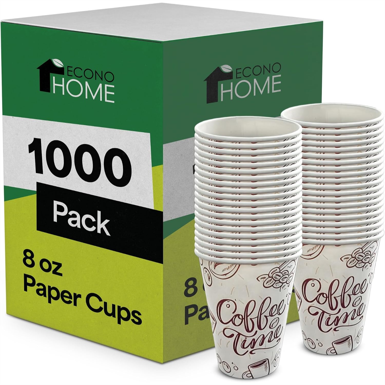 Coffee Tea Images - 1000 stuks 8 oz wegwerp koffiebekers