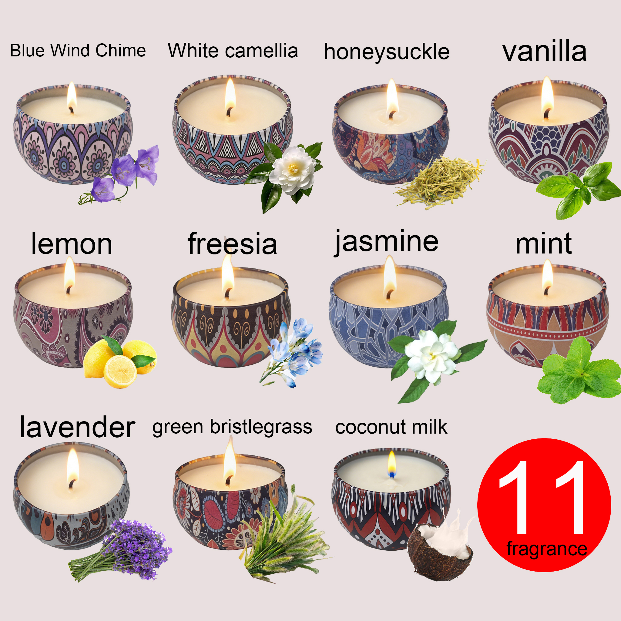 Mug Tea Coffee - 1-pakje aromatherapiekaarsen met hamgeurende, kleine blikjes
