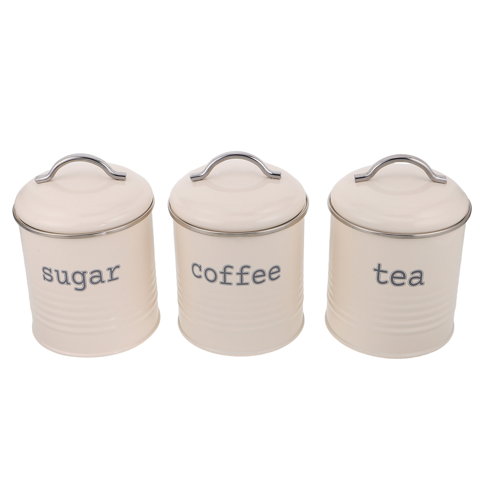 Coffee Tea Sugar Set - 3-delige verzegelde koffiebonencontainerset, luchtdichte thee- en