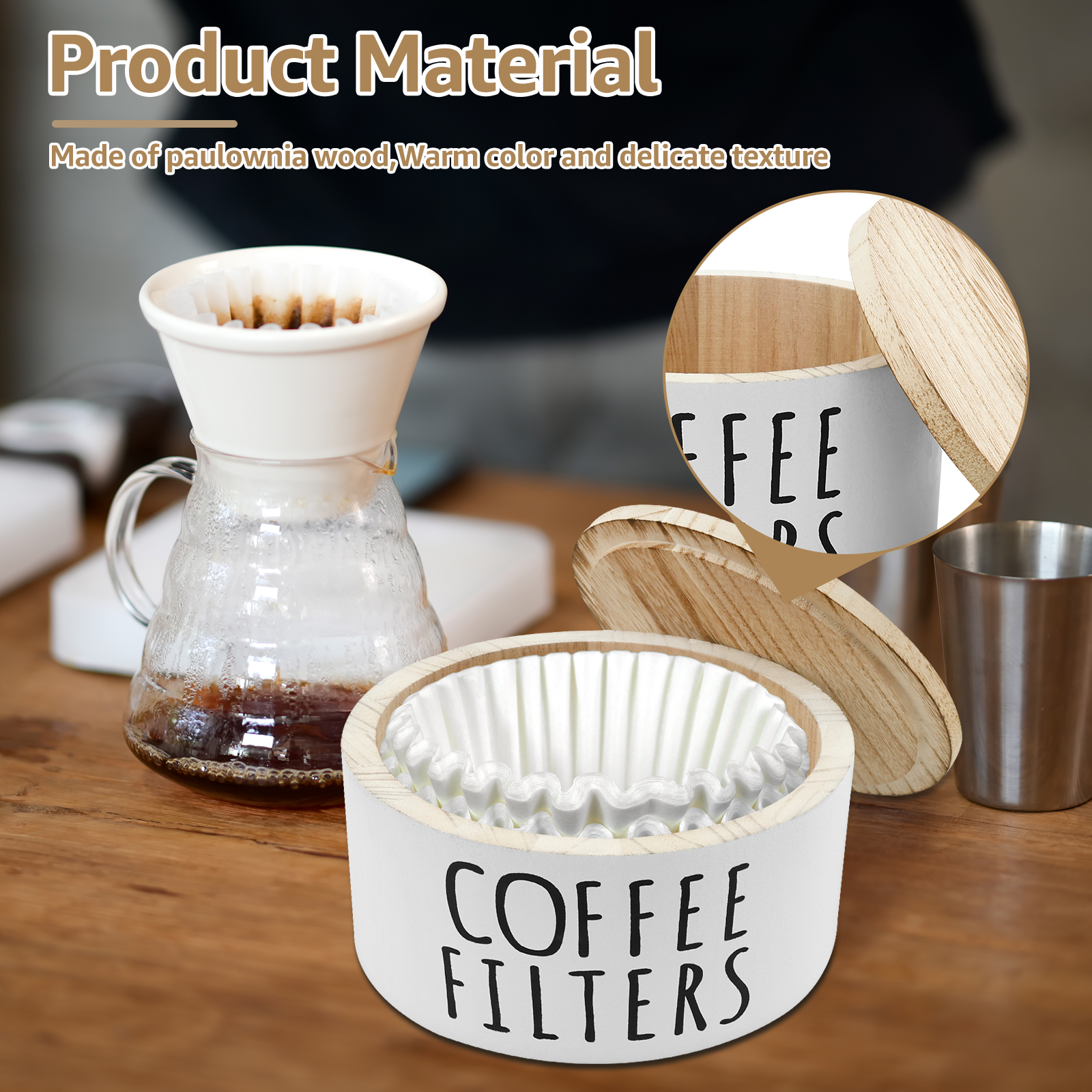 Koffiefilterhouder met deksel  - Tea Coffee Sugar Container recensie en prijs