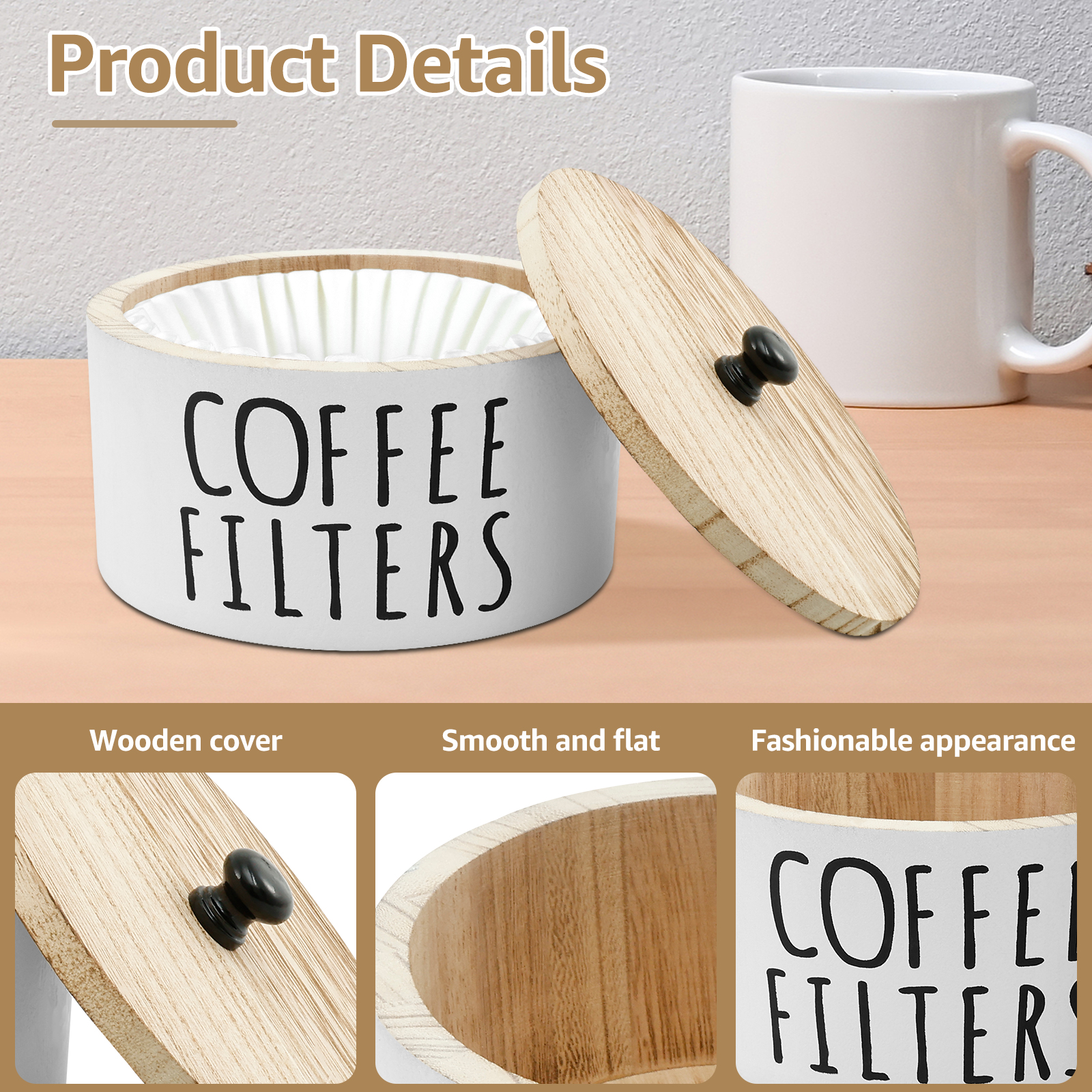 Koffiefilterhouder met deksel  - Tea Coffee Sugar Container recensie en prijs