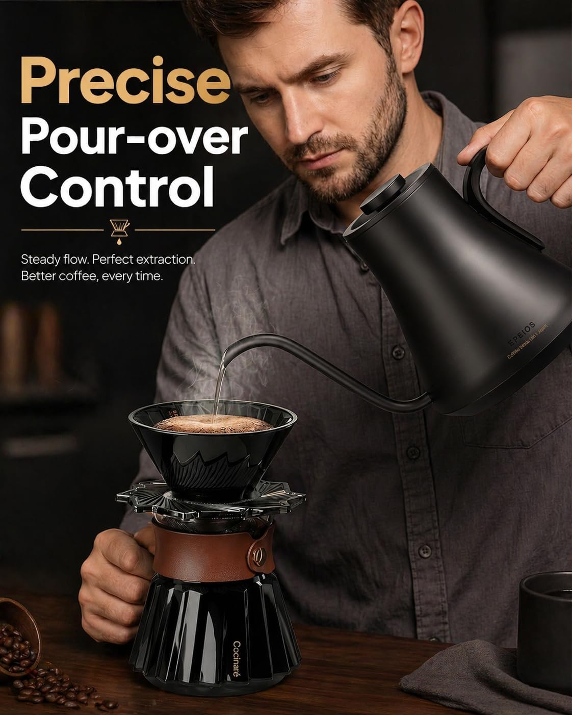 Precisie-elektrische waterkoke - Coffee Tea Images recensie en prijs