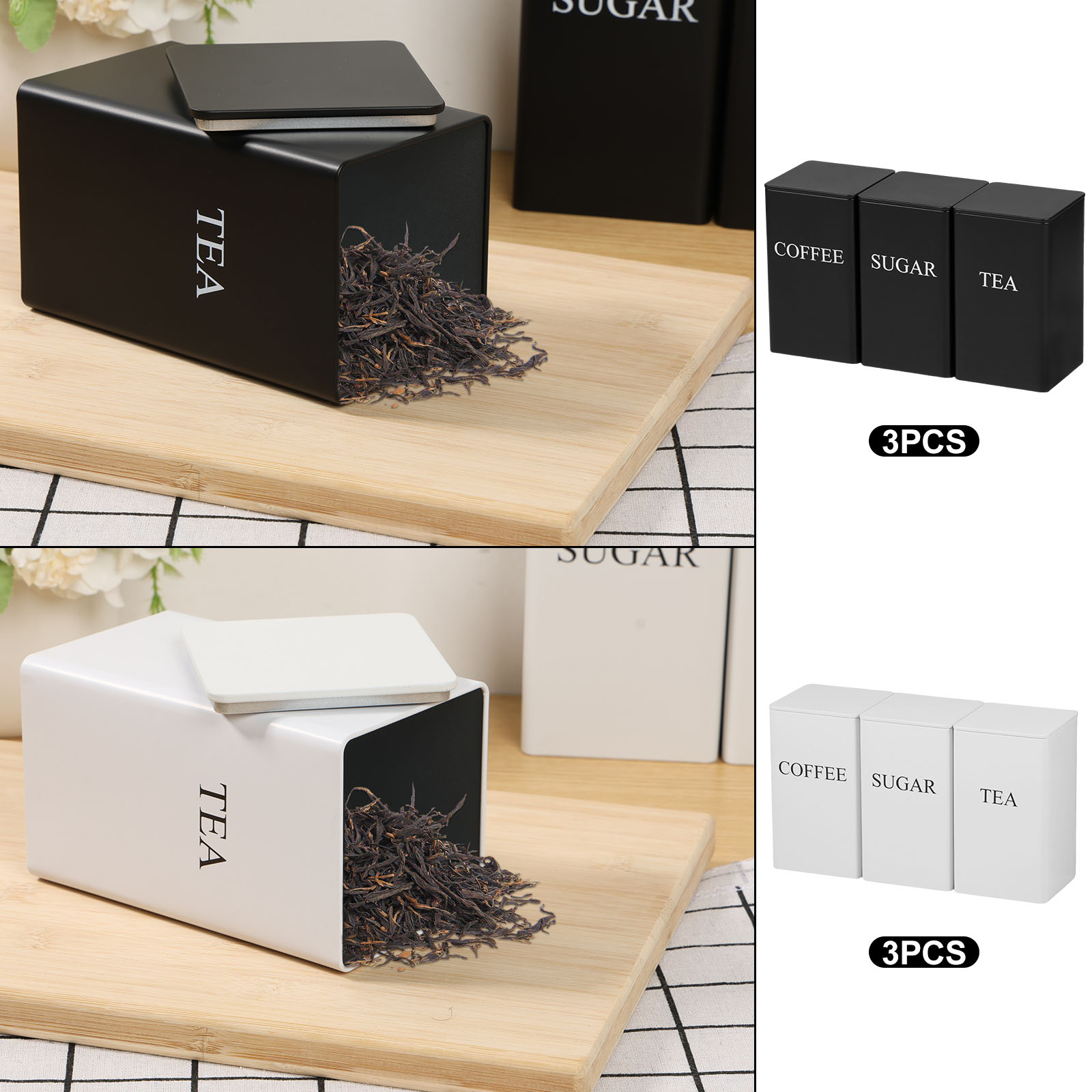 3 Stuks Koffieboon Opslagbusse - Tea Coffee Sugar Container recensie en prijs