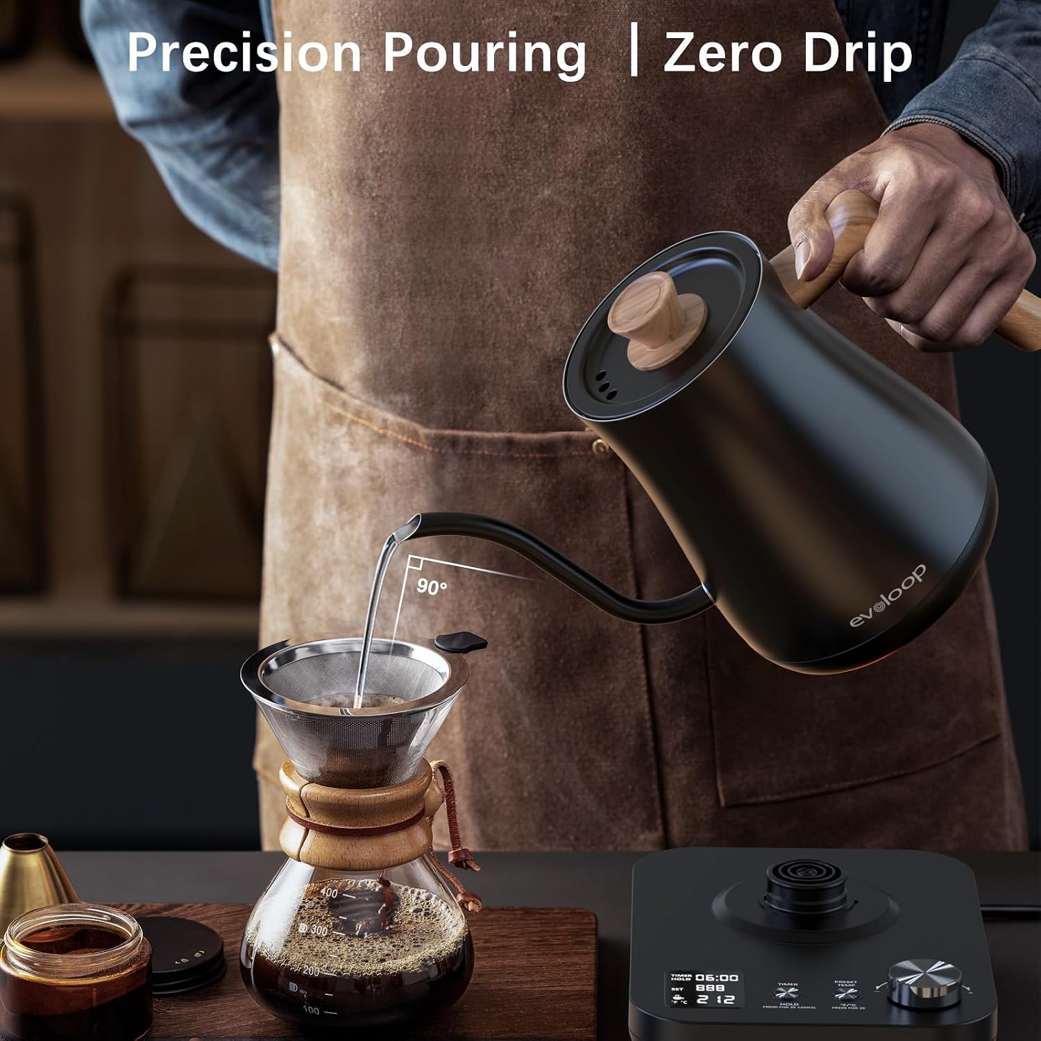Precisie-elektrische waterkoke - Coffee Tea Images recensie en prijs