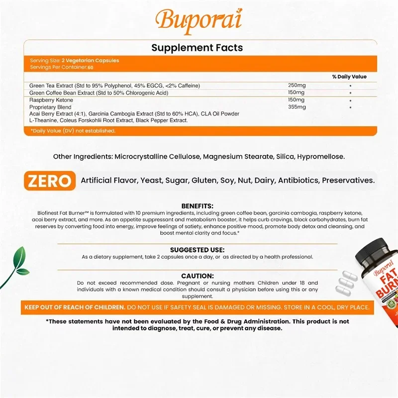 Capsules voor vetverbrander -  - Coffee Tea For Weight Loss recensie en prijs