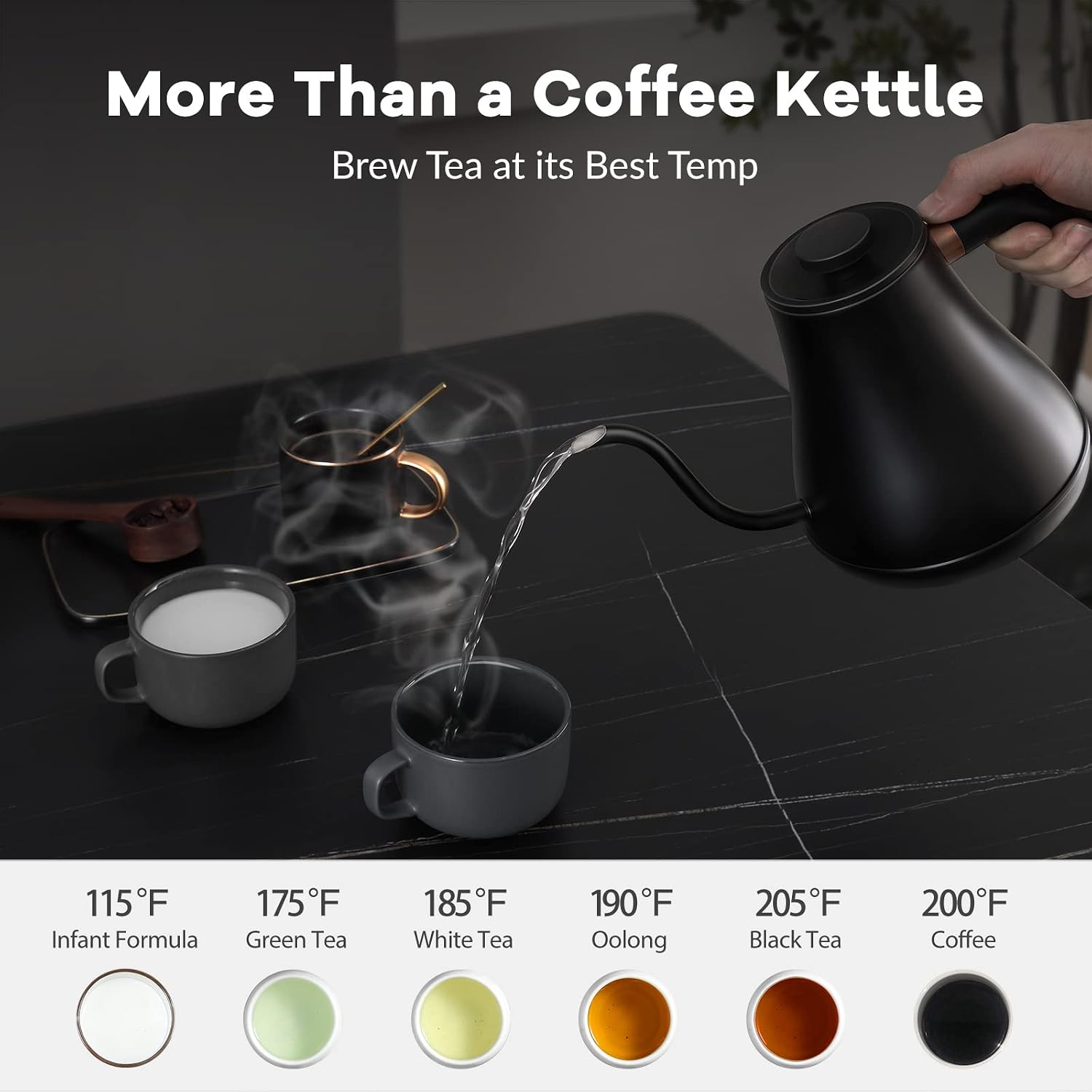 Precisie-elektrische waterkoke - Coffee Tea Images recensie en prijs