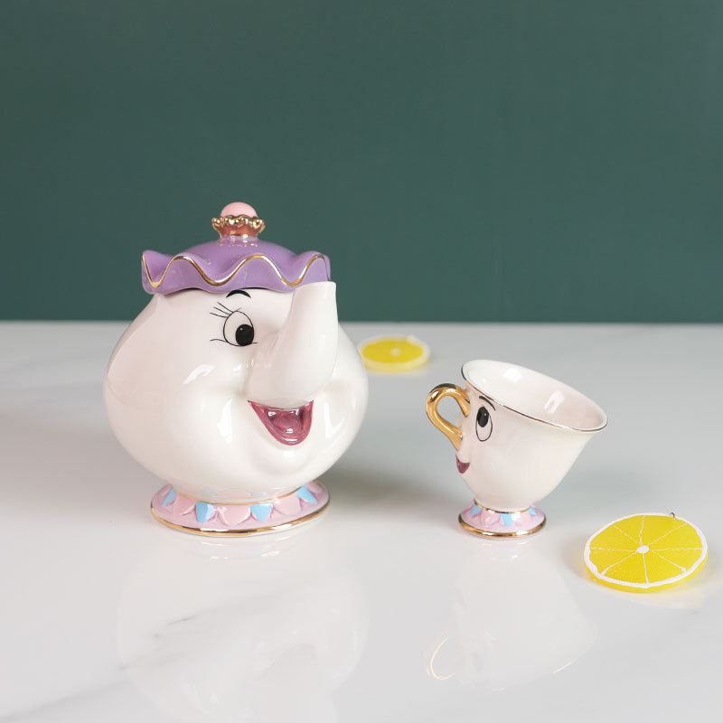 Hete theepot cartoon Belle en  - Coffee Tea Sugar Set recensie en prijs