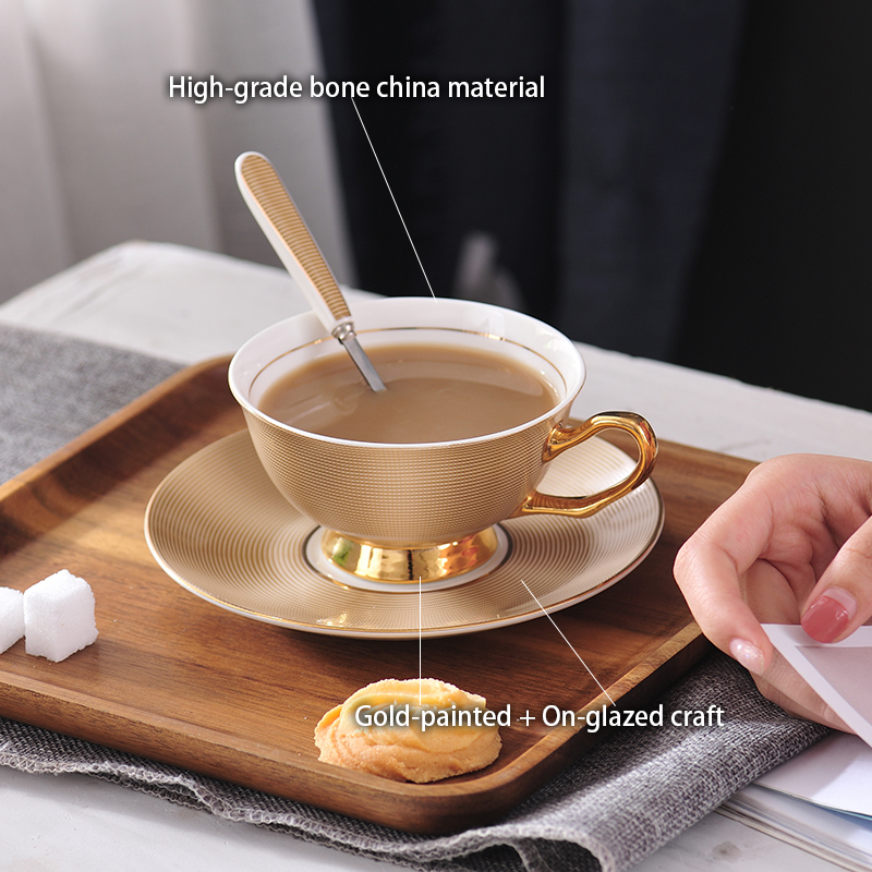Luxe Goud Bone China Koffie Se - Coffee Tea Sugar Set recensie en prijs