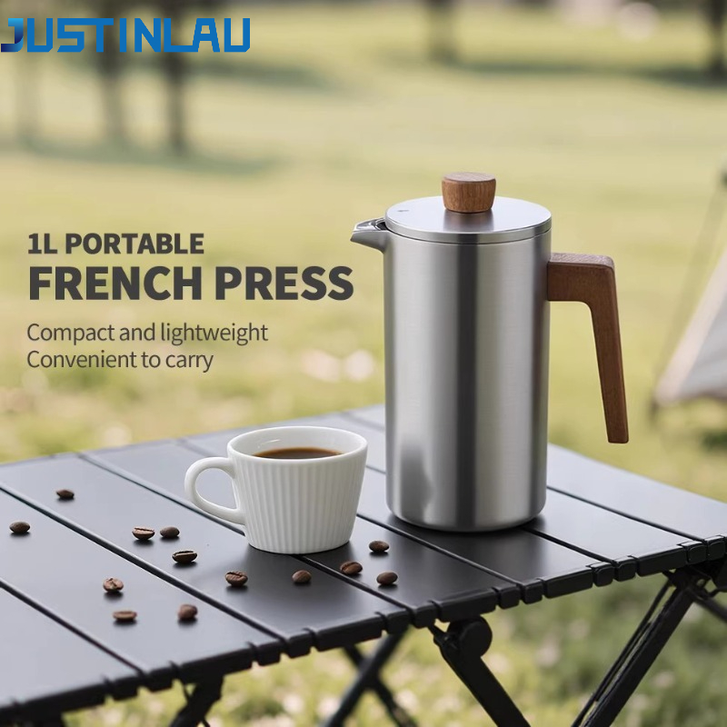 JUSTINLAU 1000ml RVS French Pr - Coffee Tea Pots recensie en prijs