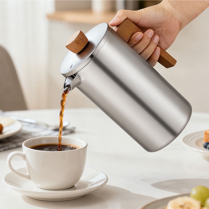 JUSTINLAU 1000ml RVS French Pr - Coffee Tea Pots recensie en prijs
