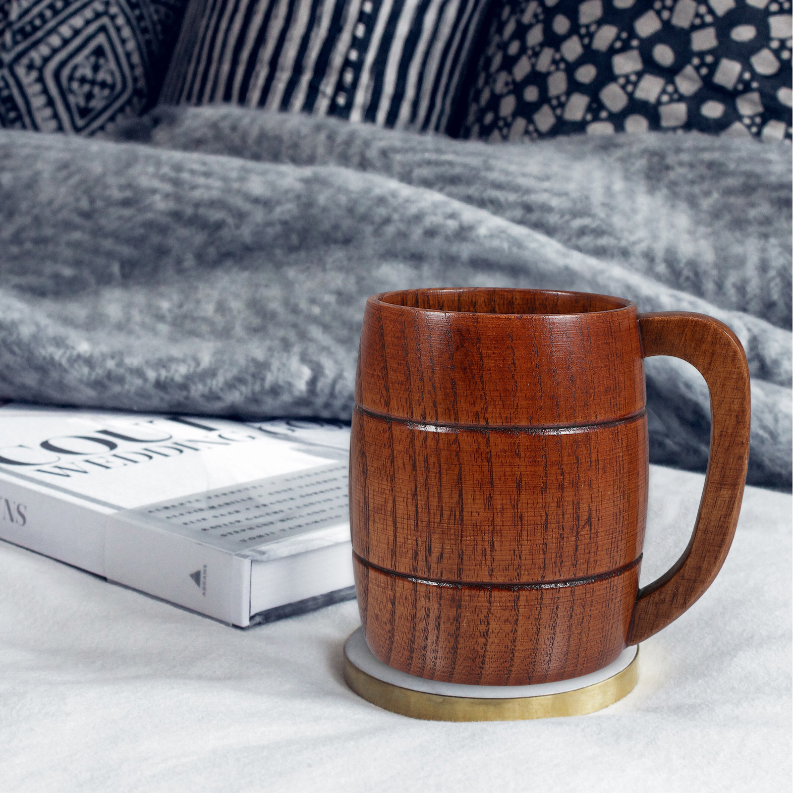 Houten bierkoffiemok Waterbeke - Mug Tea Coffee recensie en prijs