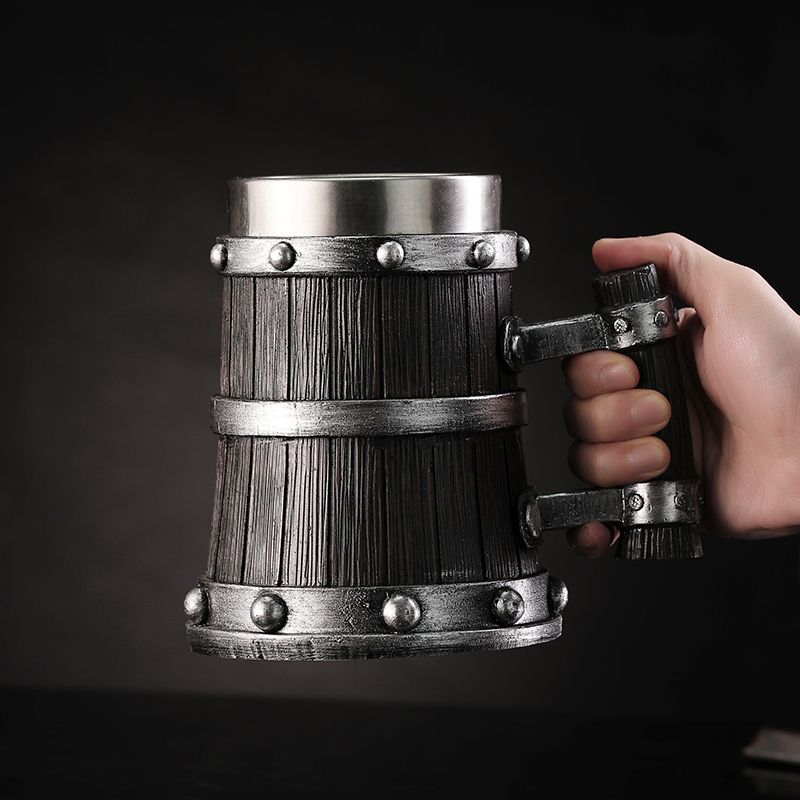 Houtnerf Bierglas Hars Roestvr - Mug Tea Coffee recensie en prijs