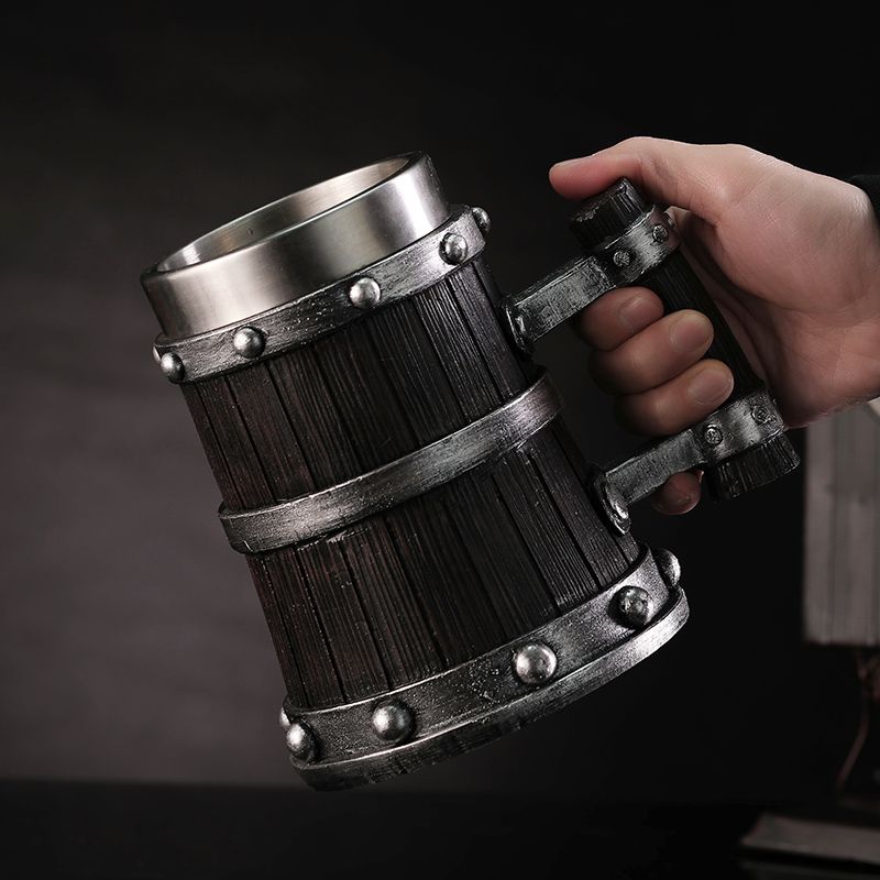Houtnerf Bierglas Hars Roestvr - Mug Tea Coffee recensie en prijs