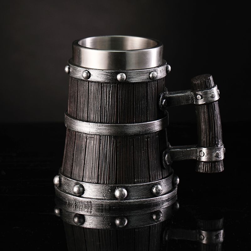Houtnerf Bierglas Hars Roestvr - Mug Tea Coffee recensie en prijs