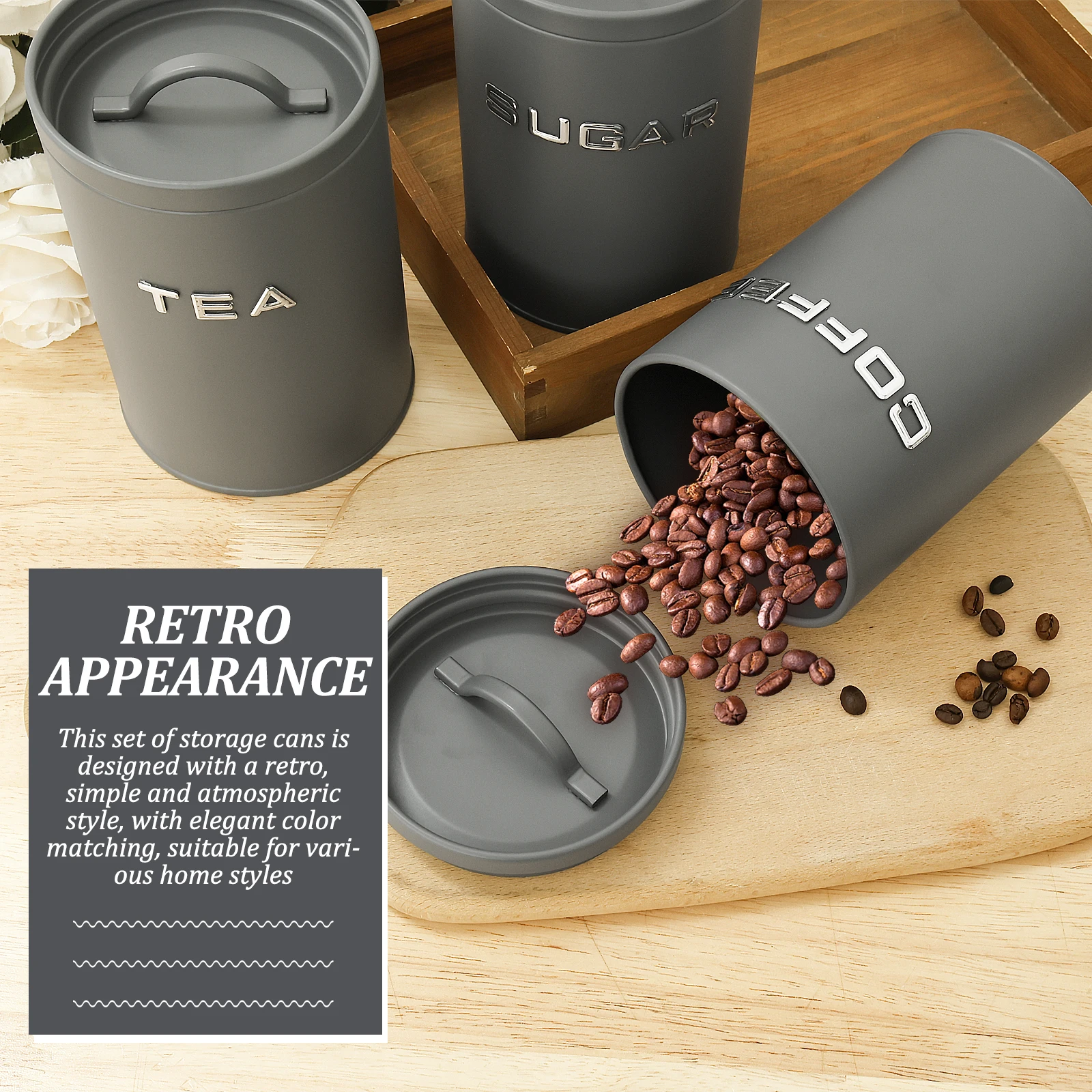 3-delige thee koffie suikerbus - Tea Coffee Sugar Container recensie en prijs