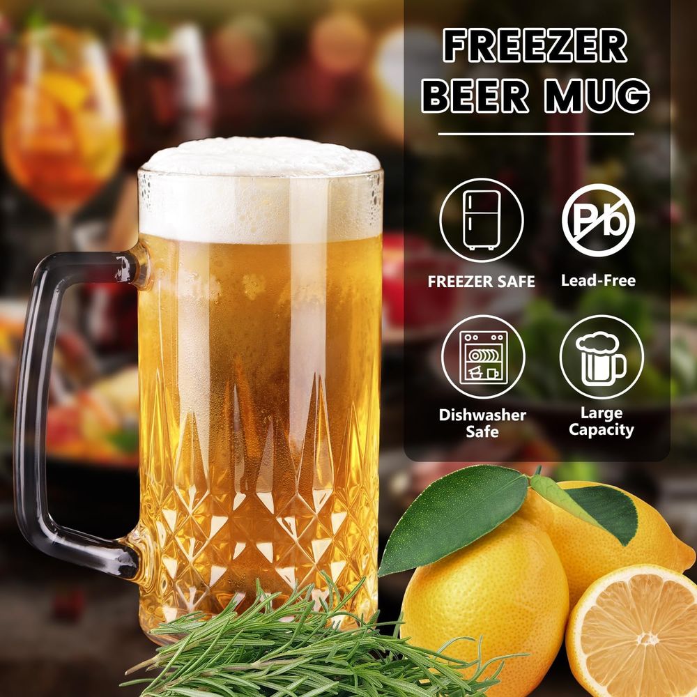 Set van 4 zware glazen mokken  - Mug Tea Coffee recensie en prijs